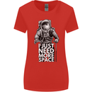 I Just Need More Space Funny Astronaut Womens Wider Cut T-Shirt Red