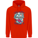 I Know I'm Crazy Funny Bird Slogan Childrens Kids Hoodie Bright Red