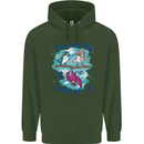 I Know I'm Crazy Funny Bird Slogan Childrens Kids Hoodie Forest Green