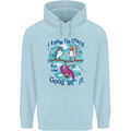 I Know I'm Crazy Funny Bird Slogan Childrens Kids Hoodie Light Blue