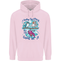I Know I'm Crazy Funny Bird Slogan Childrens Kids Hoodie Light Pink