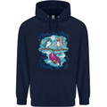 I Know I'm Crazy Funny Bird Slogan Childrens Kids Hoodie Navy Blue
