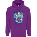 I Know I'm Crazy Funny Bird Slogan Childrens Kids Hoodie Purple