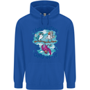 I Know I'm Crazy Funny Bird Slogan Childrens Kids Hoodie Royal Blue