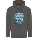 I Know I'm Crazy Funny Bird Slogan Childrens Kids Hoodie Storm Grey