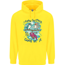 I Know I'm Crazy Funny Bird Slogan Childrens Kids Hoodie Yellow