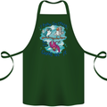 I Know I'm Crazy Funny Bird Slogan Cotton Apron 100% Organic Forest Green