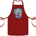 I Know I'm Crazy Funny Bird Slogan Cotton Apron 100% Organic Maroon