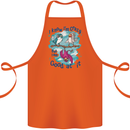 I Know I'm Crazy Funny Bird Slogan Cotton Apron 100% Organic Orange