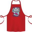 I Know I'm Crazy Funny Bird Slogan Cotton Apron 100% Organic Red