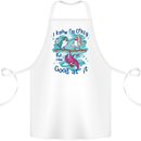 I Know I'm Crazy Funny Bird Slogan Cotton Apron 100% Organic White