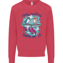 I Know I'm Crazy Funny Bird Slogan Kids Sweatshirt Jumper Heliconia