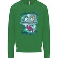 I Know I'm Crazy Funny Bird Slogan Kids Sweatshirt Jumper Irish Green