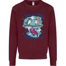 I Know I'm Crazy Funny Bird Slogan Kids Sweatshirt Jumper Maroon