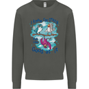 I Know I'm Crazy Funny Bird Slogan Kids Sweatshirt Jumper Storm Grey