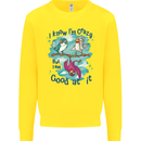 I Know I'm Crazy Funny Bird Slogan Kids Sweatshirt Jumper Yellow