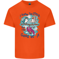 I Know I'm Crazy Funny Bird Slogan Kids T-Shirt Childrens Orange