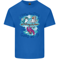I Know I'm Crazy Funny Bird Slogan Kids T-Shirt Childrens Royal Blue