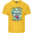 I Know I'm Crazy Funny Bird Slogan Kids T-Shirt Childrens Yellow