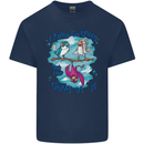 I Know I'm Crazy Funny Bird Slogan Mens Cotton T-Shirt Tee Top Navy Blue