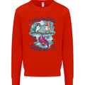 I Know I'm Crazy Funny Bird Slogan Mens Sweatshirt Jumper Bright Red