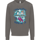 I Know I'm Crazy Funny Bird Slogan Mens Sweatshirt Jumper Charcoal