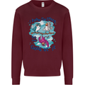 I Know I'm Crazy Funny Bird Slogan Mens Sweatshirt Jumper Maroon
