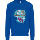 I Know I'm Crazy Funny Bird Slogan Mens Sweatshirt Jumper Royal Blue