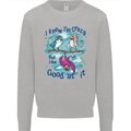 I Know I'm Crazy Funny Bird Slogan Mens Sweatshirt Jumper Sports Grey