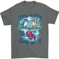 I Know I'm Crazy Funny Bird Slogan Mens T-Shirt 100% Cotton Charcoal