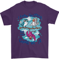 I Know I'm Crazy Funny Bird Slogan Mens T-Shirt 100% Cotton Purple