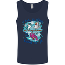 I Know I'm Crazy Funny Bird Slogan Mens Vest Tank Top Navy Blue