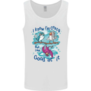 I Know I'm Crazy Funny Bird Slogan Mens Vest Tank Top White