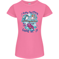 I Know I'm Crazy Funny Bird Slogan Womens Petite Cut T-Shirt Azalea