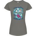 I Know I'm Crazy Funny Bird Slogan Womens Petite Cut T-Shirt Charcoal
