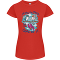 I Know I'm Crazy Funny Bird Slogan Womens Petite Cut T-Shirt Red