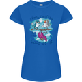 I Know I'm Crazy Funny Bird Slogan Womens Petite Cut T-Shirt Royal Blue