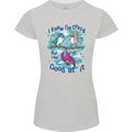 I Know I'm Crazy Funny Bird Slogan Womens Petite Cut T-Shirt Sports Grey