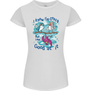 I Know I'm Crazy Funny Bird Slogan Womens Petite Cut T-Shirt White