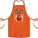 I Know It’s Only Rock ’n’ Roll Music Guitar Cotton Apron 100% Organic Orange