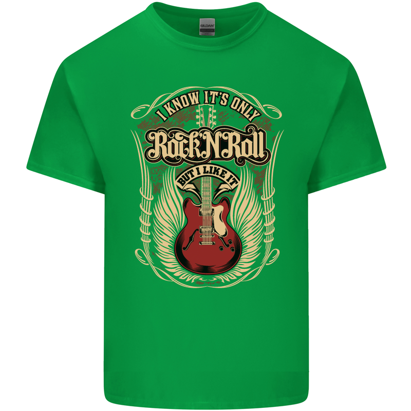 I Know It’s Only Rock ’n’ Roll Music Guitar Kids T-Shirt Childrens Irish Green