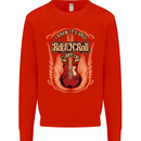 I Know It’s Only Rock ’n’ Roll Music Guitar Mens Sweatshirt Jumper Bright Red