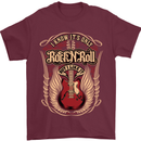 I Know It’s Only Rock ’n’ Roll Music Guitar Mens T-Shirt Cotton Gildan Maroon