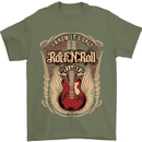 I Know It’s Only Rock ’n’ Roll Music Guitar Mens T-Shirt Cotton Gildan Military Green