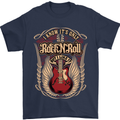 I Know It’s Only Rock ’n’ Roll Music Guitar Mens T-Shirt Cotton Gildan Navy Blue