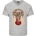 I Know It’s Only Rock ’n’ Roll Music Guitar Mens V-Neck Cotton T-Shirt Sports Grey