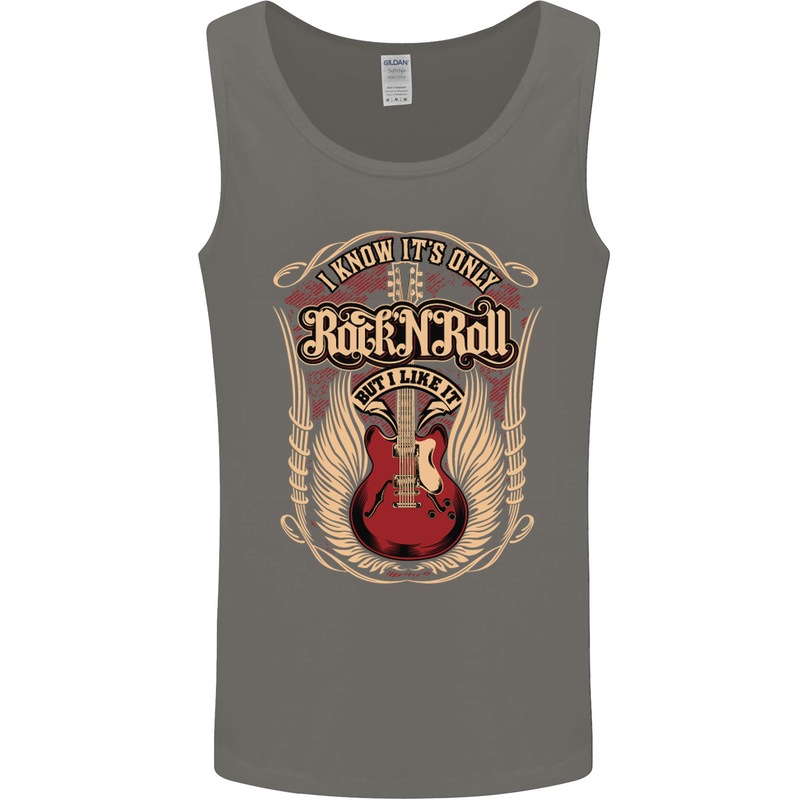 I Know It’s Only Rock ’n’ Roll Music Guitar Mens Vest Tank Top Charcoal