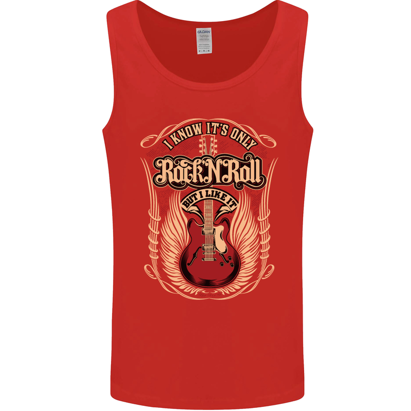 I Know It’s Only Rock ’n’ Roll Music Guitar Mens Vest Tank Top Red
