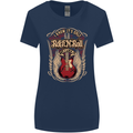 I Know It’s Only Rock ’n’ Roll Music Guitar Womens Wider Cut T-Shirt Navy Blue