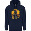 I Like Cats, Saxophones & Maybe 3 People Childrens Kids Hoodie Navy Blue